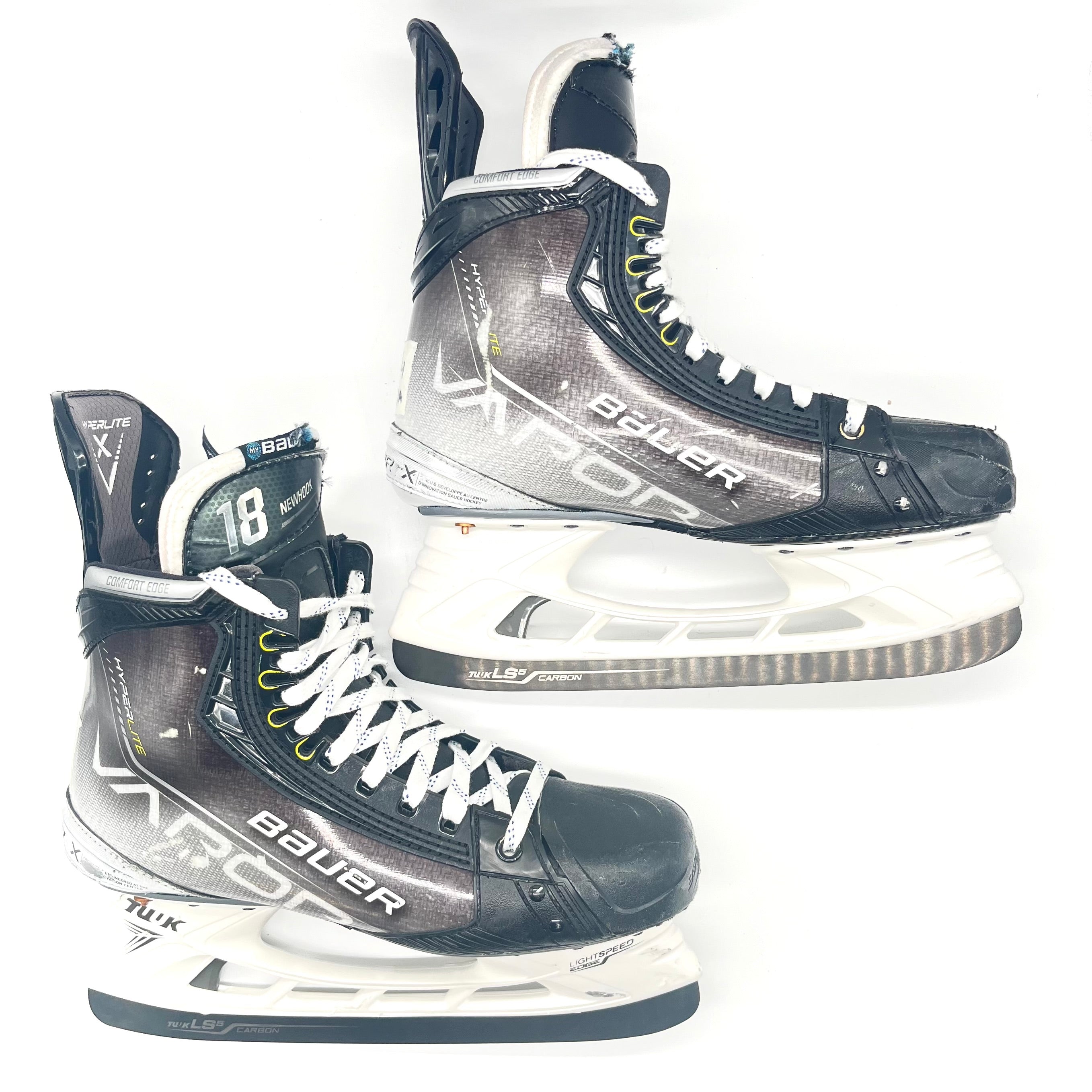 Bauer Vapor Hyperlite – Patins de hockey d'occasion NHL Pro Stock – Alex Newhook